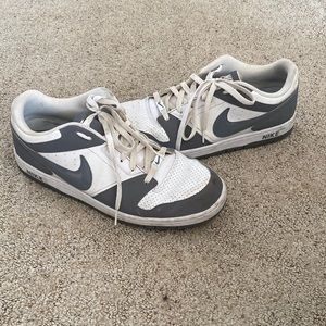 Nike gray and white sneakers